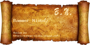 Bammer Niobé névjegykártya